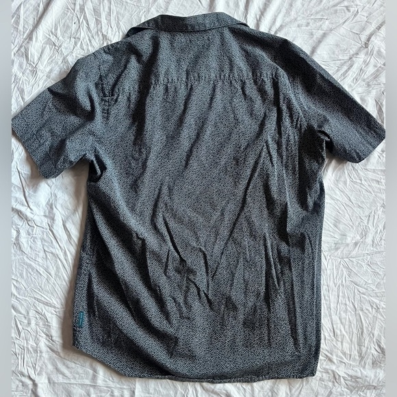 Perry Ellis Men's Blue Gray Patterned Button Up Shirt Size Large Slim Fit - Picture 11 of 12